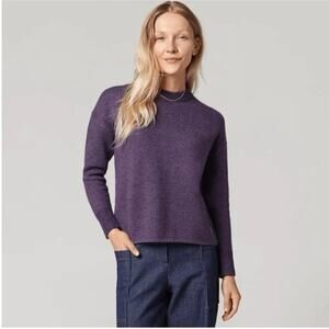 Allbirds The Jumper 100% Merino Wool Orchid Purple Crew Neck Sweater Women’s L